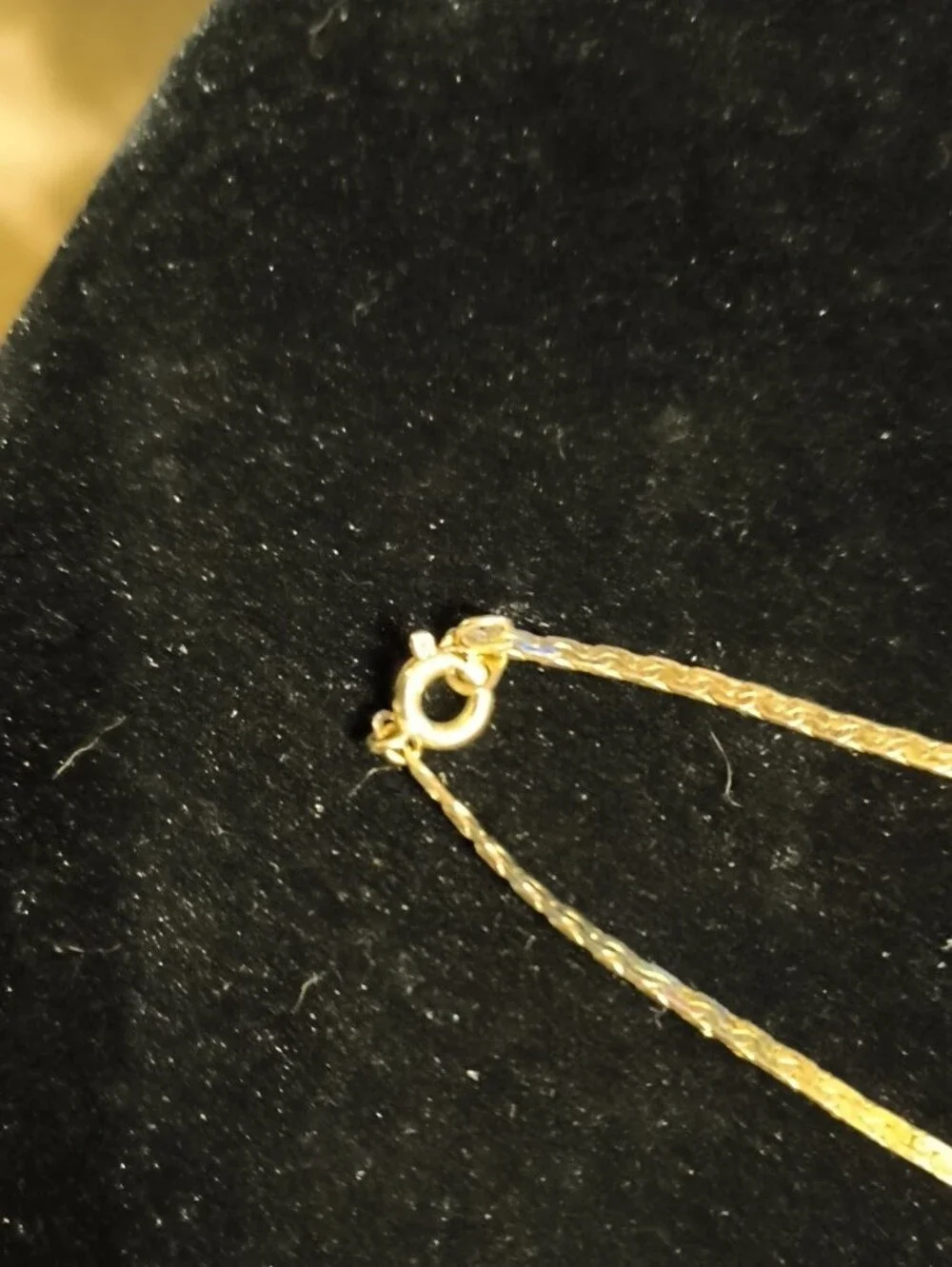 Vintage Gold-Tone Necklace with Red and Blue Rhinestone Accents